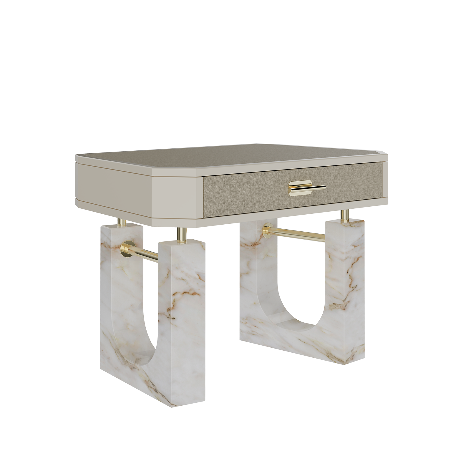Lincoln white marble Bedside Table Lincoln white marble Bedside Table