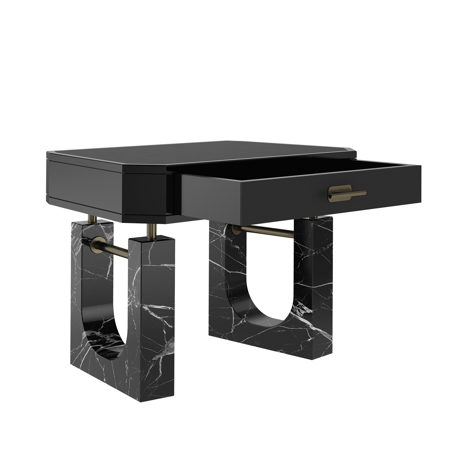 Lincoln in black marble stone Lincoln in black marble stone