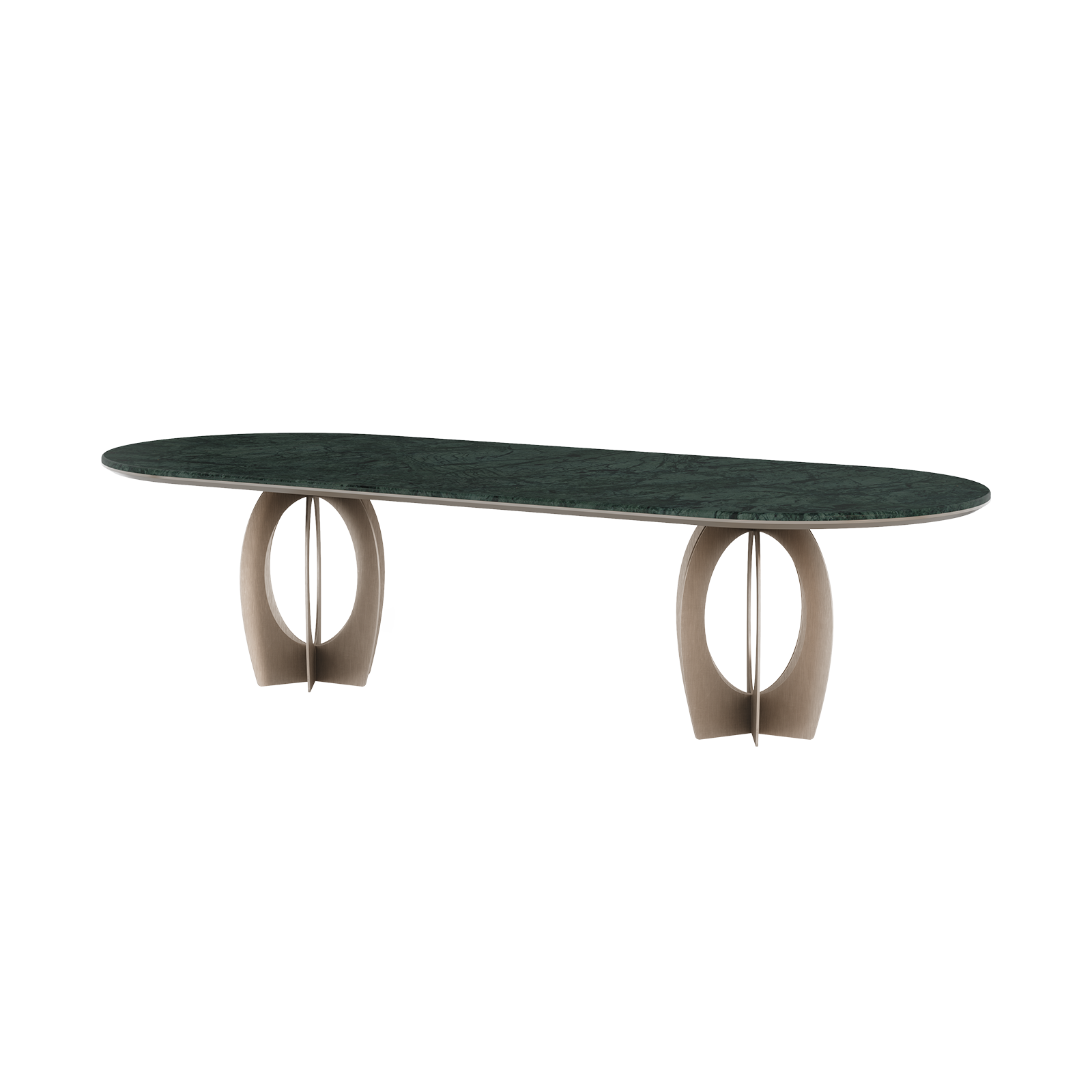 Boulder Oval Dining Table side view Boulder Oval Dining Table side view