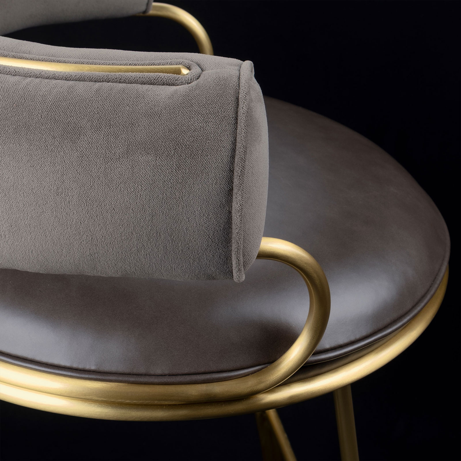 Austin Bar Chair arm and seat detail