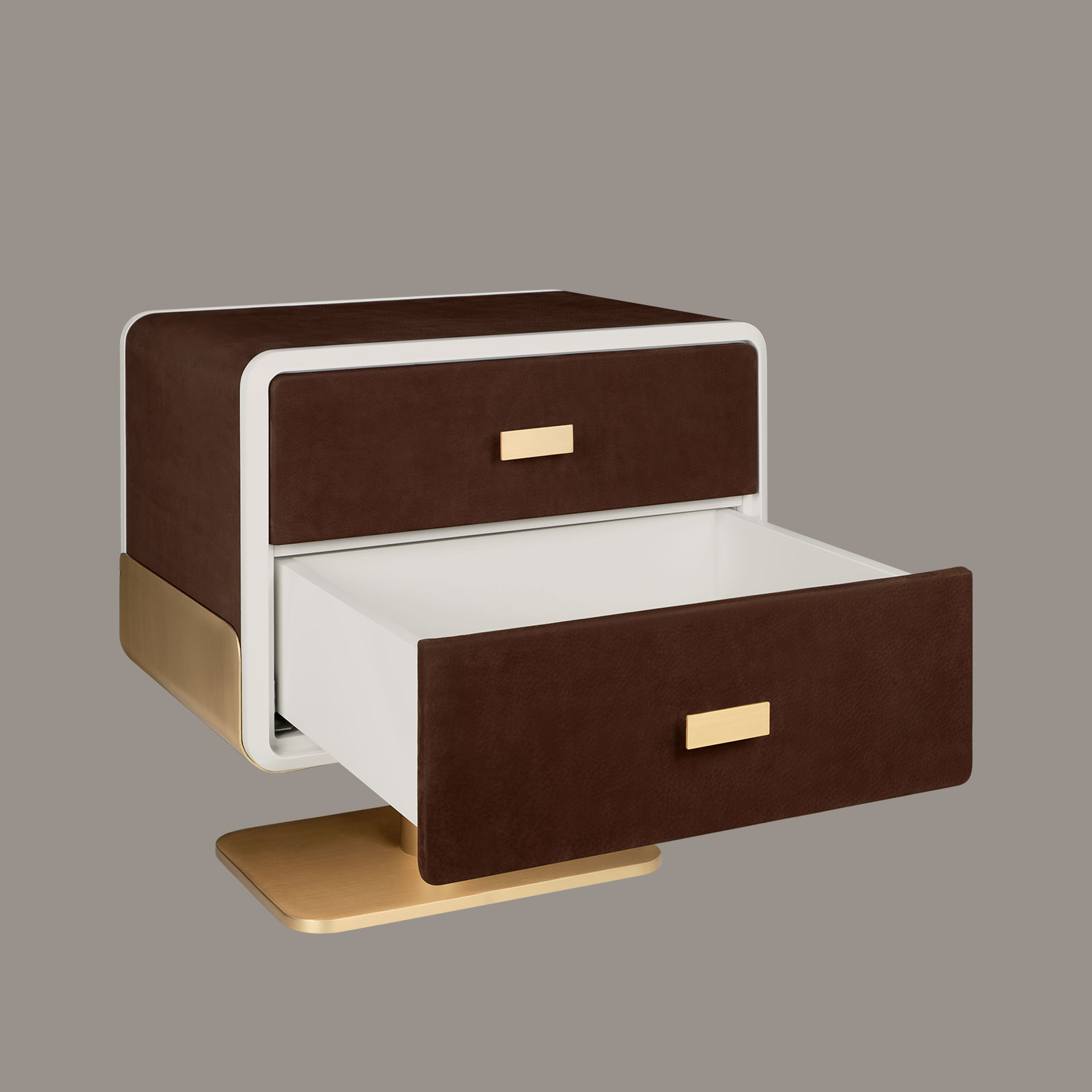 Phoenix Bedside Table with open drawer