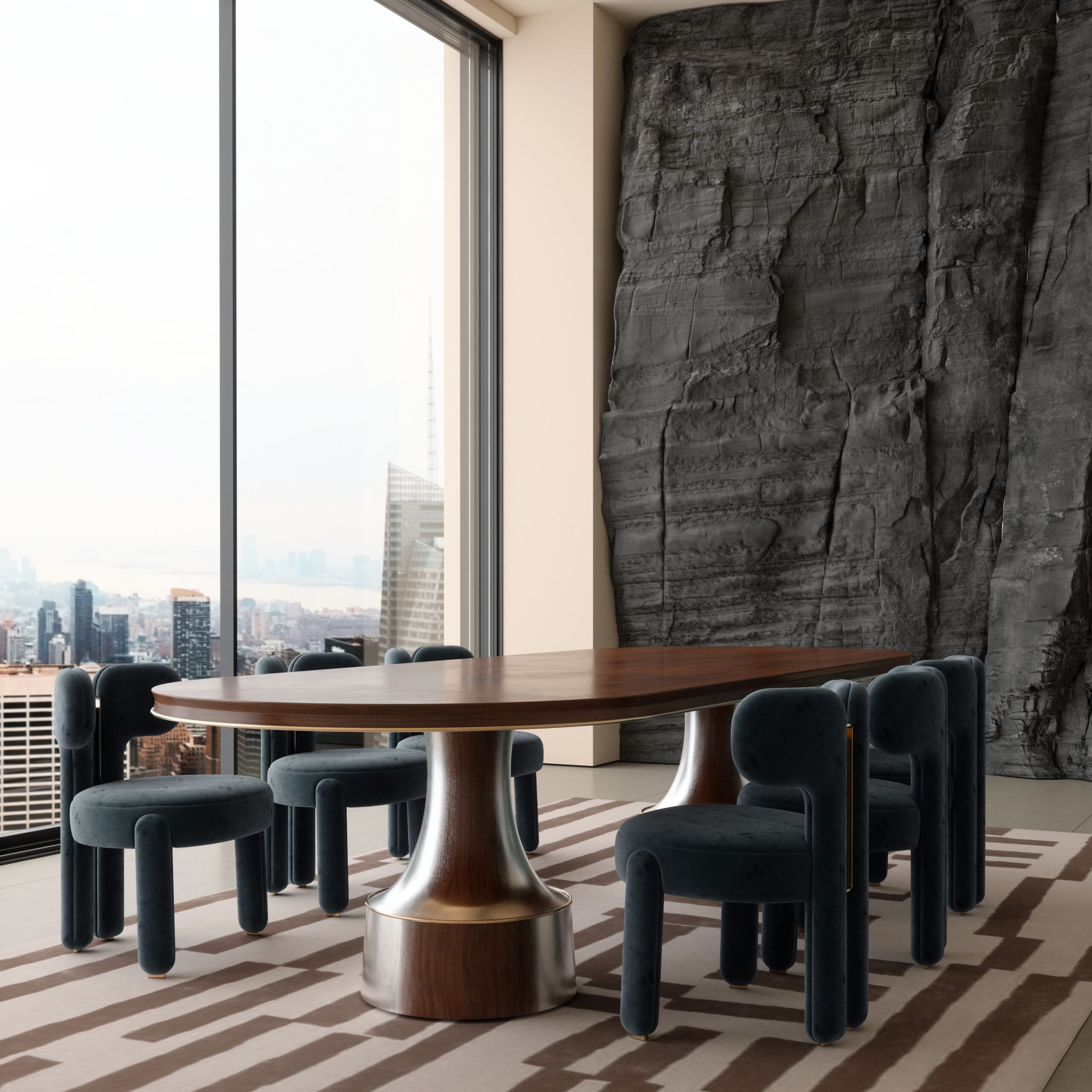 Buck Oval Dining Table By Porus Studio Giorgio Armani