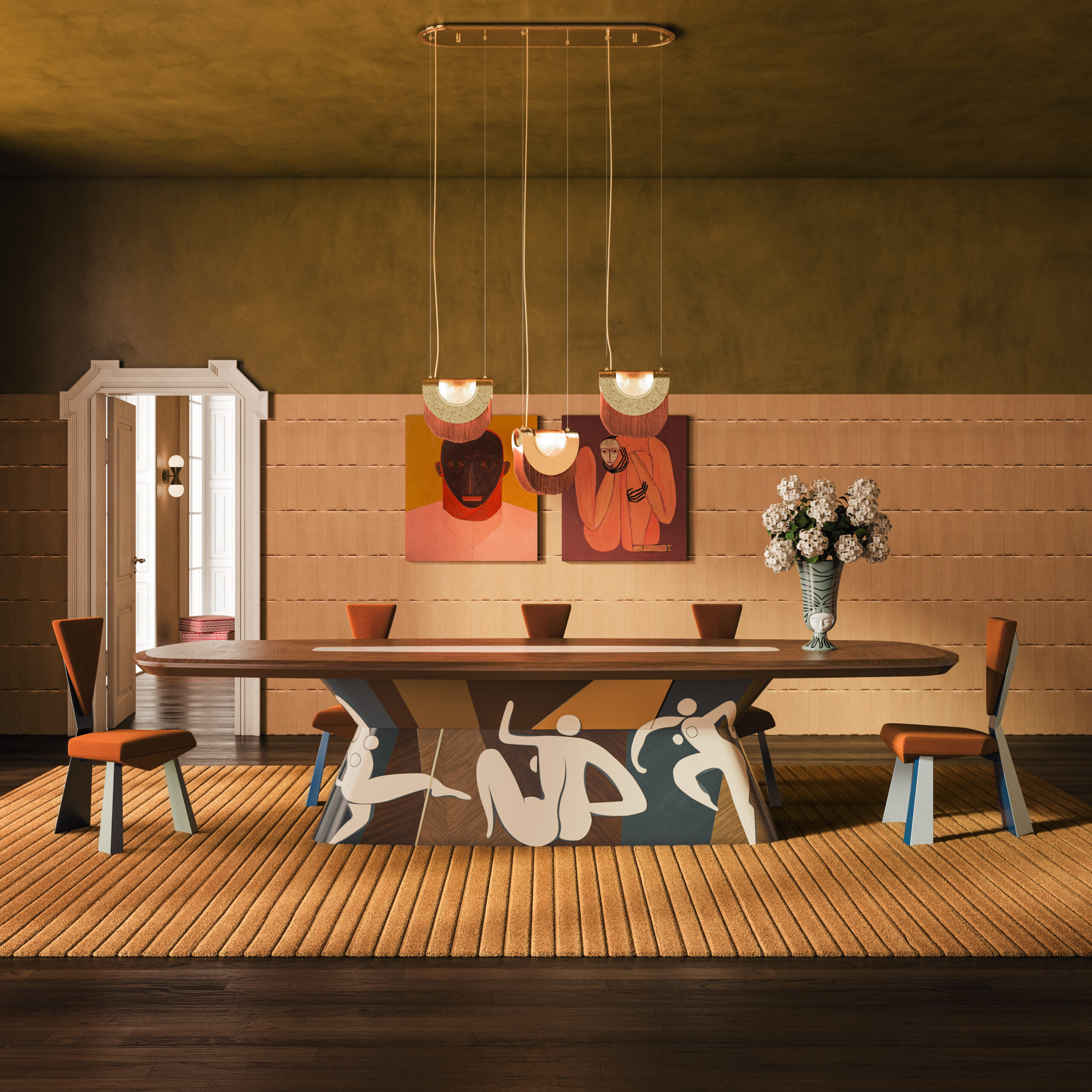 La danse Dining Table By Malabar Decor Trends