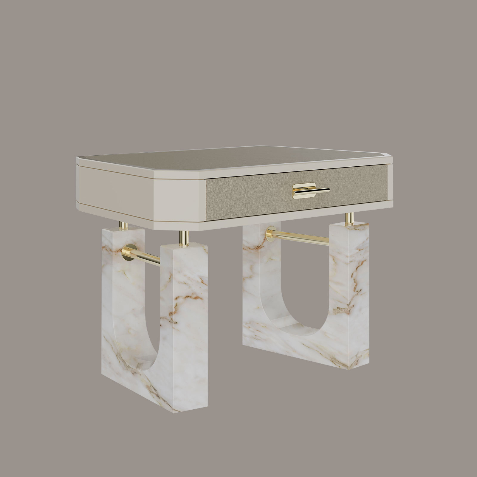 Lincoln white marble Bedside Table Lincoln white marble Bedside Table