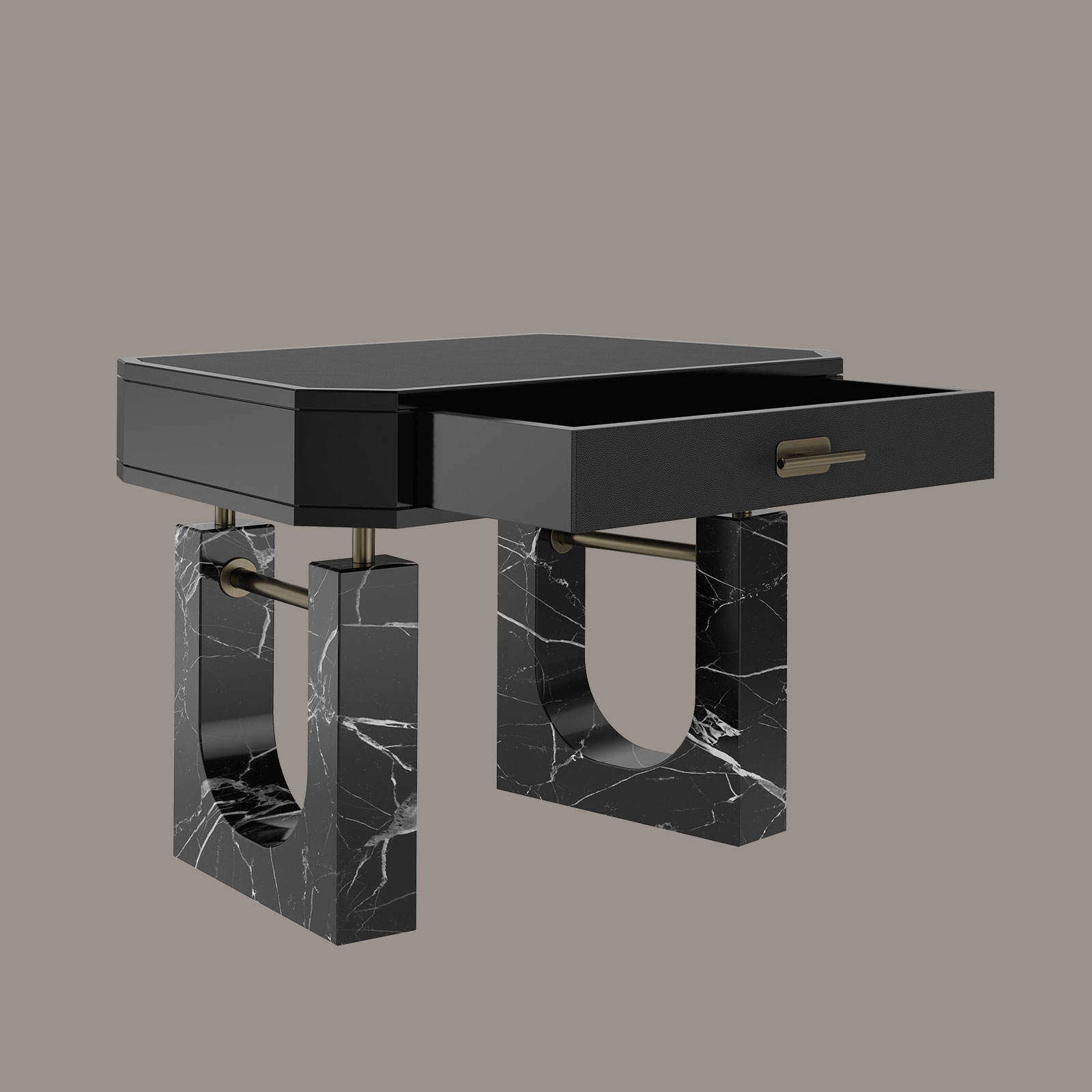 Lincoln in black marble stone Lincoln in black marble stone