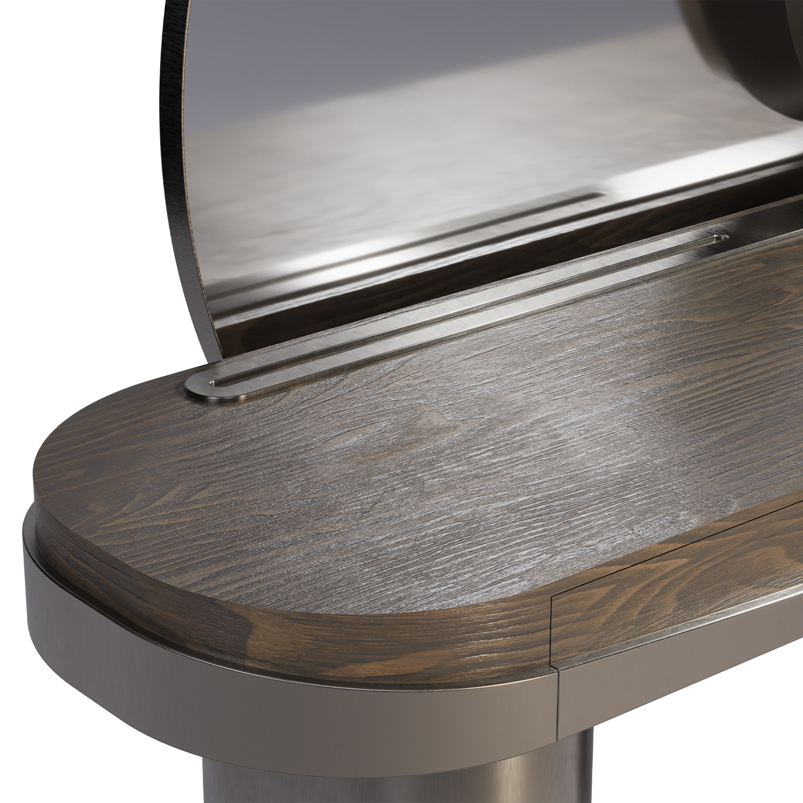 Aldrich Dressing Table mirror and table detail Aldrich Dressing Table mirror and table detail