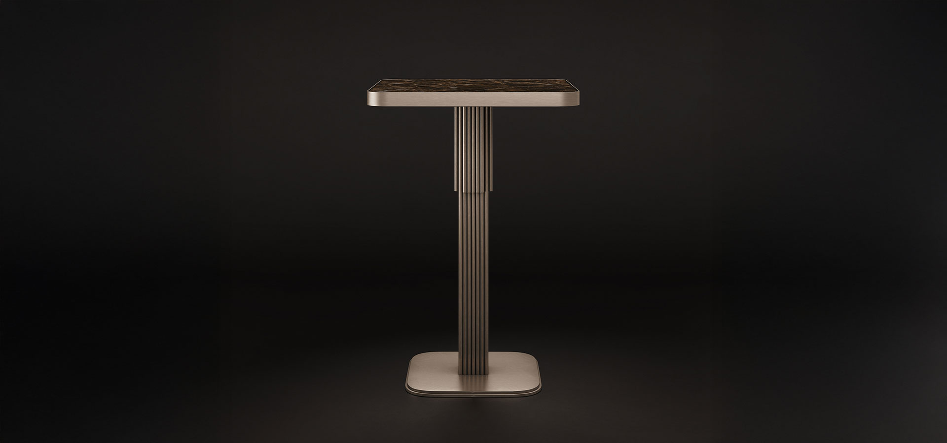 Staten Bar Table side view