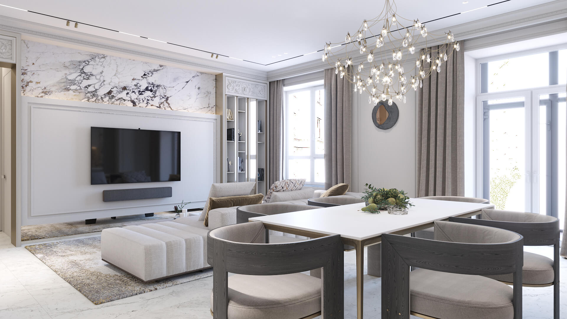 Porus Studio's Brooklyn Dining Chair at the Residential Project by Nº11 Studio, Russia.