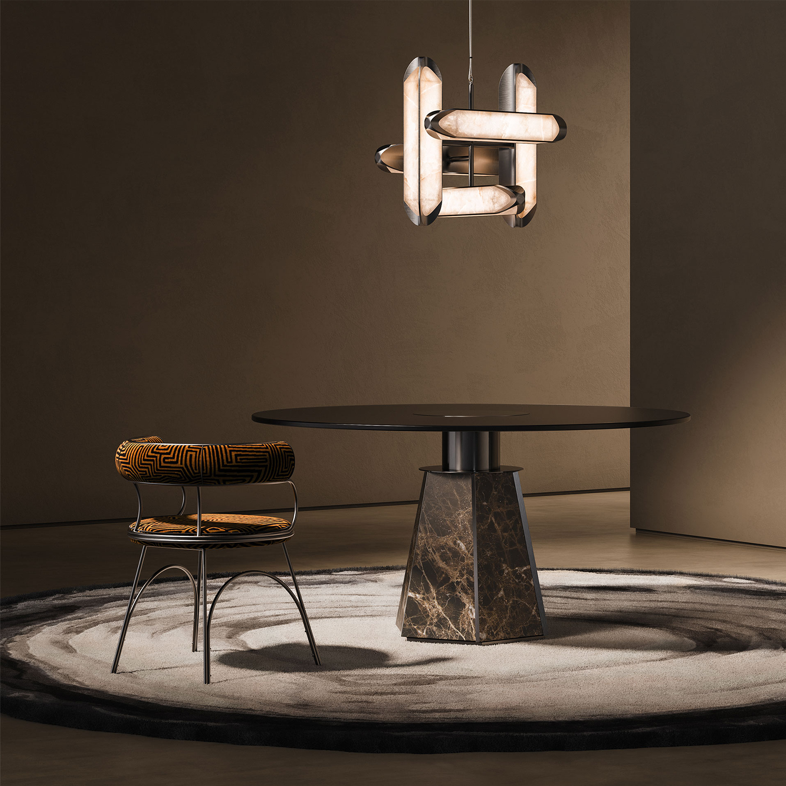 Austin Dining Chair fFront view and texas Dining Table Austin Dining Chair fFront view and texas Dining Table