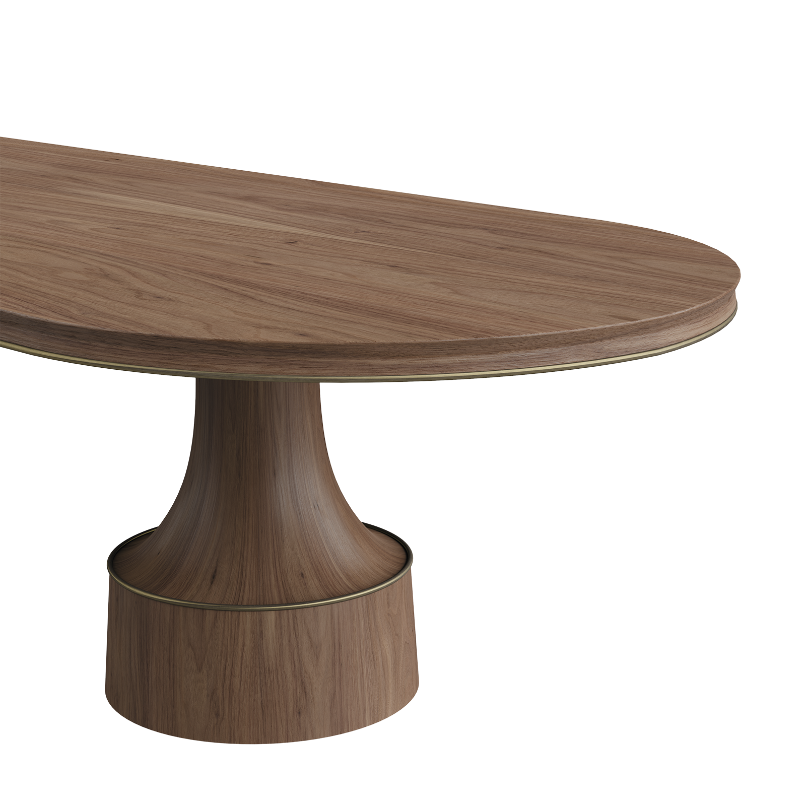 Buck Oval Dining Table tabletop corner detail Buck Oval Dining Table tabletop corner detail