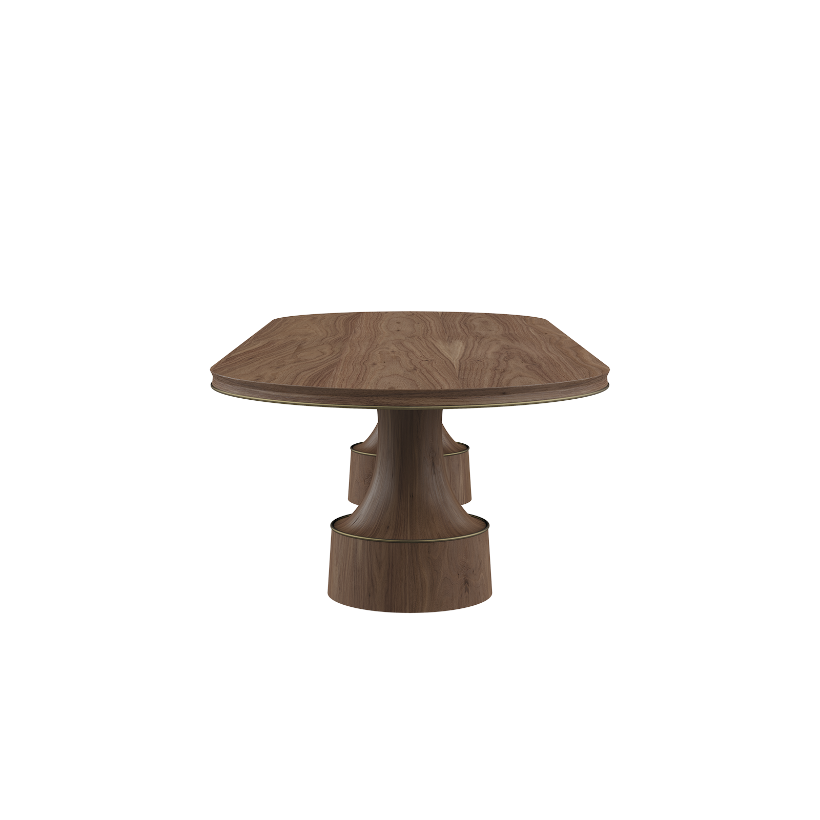 Buck Oval Dining Table -table head view Buck Oval Dining Table -table head view