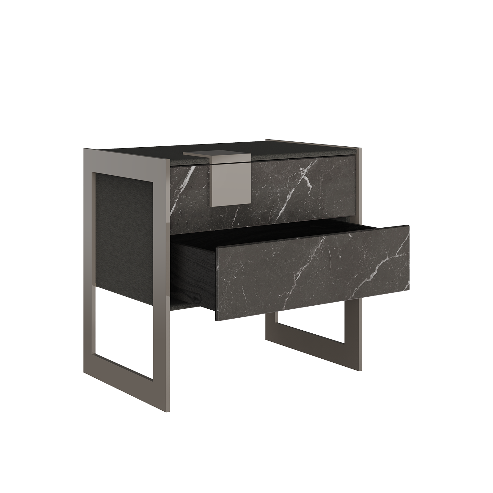 Coloma Bedside Table drawers detail Coloma Bedside Table drawers detail