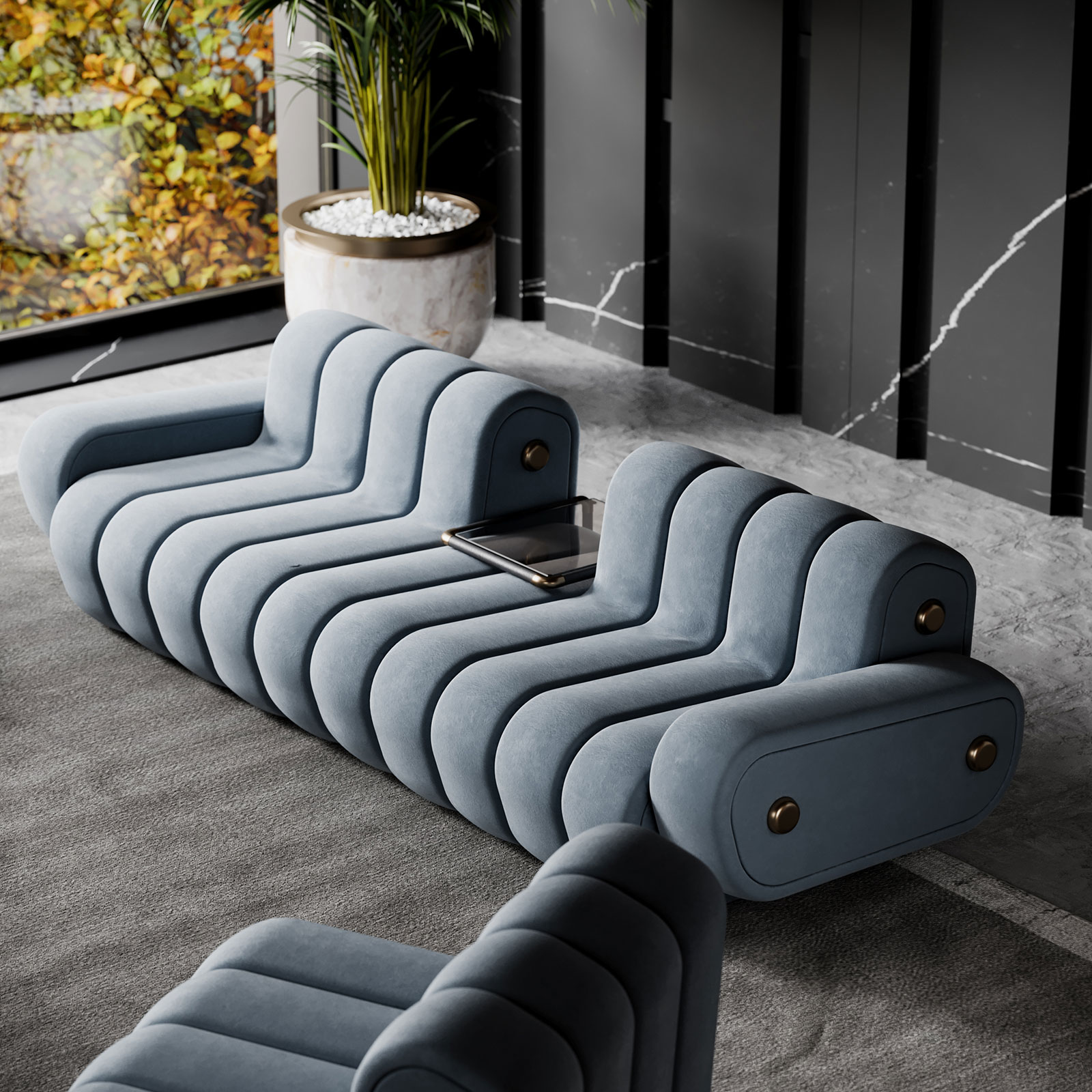 Dakota Lounge Chair with Hampshire Table Lamp and Dickson Side Table in living room set Dakota Lounge Chair with Hampshire Table Lamp and Dickson Side Table in living room set