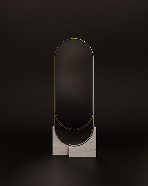 Hidden Floor Mirror by Porus Studio