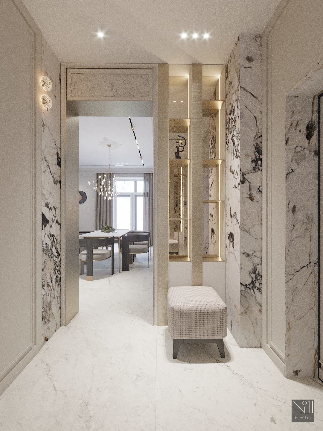 Porus Studio's Brooklyn Dining Chair at the Residential Project by Nº11 Studio, Russia.